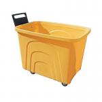 Robust rim nesting container trucks with handle - yellow 426039