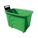 Robust rim nesting container trucks with handle - green 426040