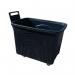 Robust rim nesting container trucks with handle - black 426041