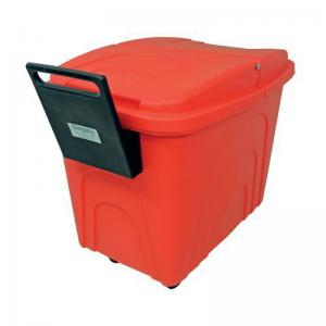Robust rim nesting container trucks with handle and lid - red 426043