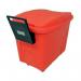 Robust rim nesting container trucks with handle and lid - red 426043