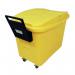 Robust rim nesting container trucks with handle and lid - yellow 426044