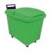 Robust rim nesting container trucks with handle and lid - green 426045