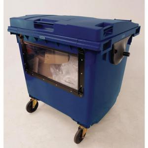 4 Wheeled bin with clear drop down front 426070