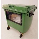 4 Wheeled bin with clear drop down front 426071