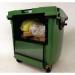 4 Wheeled bin with clear drop down front 426071