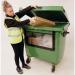 4 Wheeled bin with clear drop down front 426071