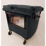 4 Wheeled bin with clear drop down front 426072