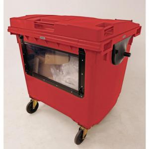 4 Wheeled bin with clear drop down front 426080