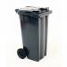 Recycling wheelie bins with grey body and choice of 4 coloured lids 426123