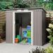 The slingsby Outdoor Storage Metal garden shed store features a pent roof and measures 426276. It is made of durable metal and offers ample storage space for outdoor equipment and tools. The clean lines and sturdy construction make it a practical and stylish addition to any backyard.