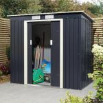 Metal garden shed store with pent roof 426277