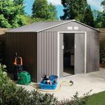 Metal garden shed store with apex roof 426284