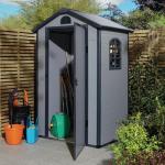 Plastic garden storage shed with single door 426288