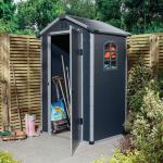 Plastic garden storage shed with single door 426289