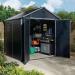 Plastic garden storage shed with double door 426293