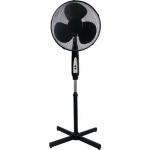 16 Inch black oscillating pedestal fan with remote and timer 426371