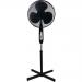 16 Inch black oscillating pedestal fan with remote and timer 426371