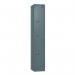 Steel Locker - Flat Top, Slate Grey Body and Door 2 Doors - Cam Lock - H 1800 X W 300 X D 450 426450