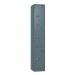 Steel Locker - Flat Top, Slate Grey Body and Door 3 Doors - Cam Lock - H 1800 X W 300 X D 300 426452