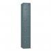 Steel Locker - Flat Top, Slate Grey Body and Door 4 Doors - Cam Lock - H 1800 X W 300 X D 380 426460