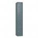 Steel Locker - Flat Top, Slate Grey Body & Door 4 Doors - Hasp & Staple Lock - H 1800 X W 300 X D 450 426463