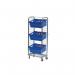 Order picking and display trolley with adjustable shelves 426488