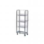 Order picking and display trolley with adjustable shelves 426489