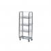 Order picking and display trolley with adjustable shelves 426489