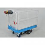 Slingsby powered Go-Far platform truck with 4-sided cage & detachable gated sides 426497