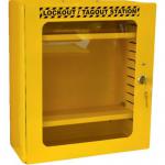 Yellow Lockout Cabinet -clear Fascia (hwd: 400 X 360 X 155 Mm) 426667