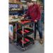 Lightweight plastic tool tray trolley 426714