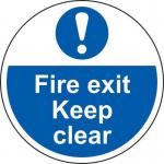 Fire Exit Keep Clear- R 9 Floor Graphic (400 mm Dia.) 426821