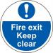 Fire Exit Keep Clear- R 9 Floor Graphic (400 mm Dia.) 426821