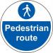 Pedestrian Route -r 9 Floor Graphic (400 mm Dia.) 426822