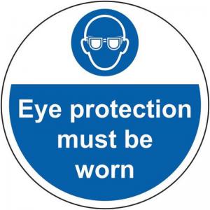 Eye Protection Must Be Worn - R9 Floor Graphic 400mm Dia. 426827