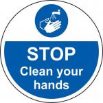 Stop Clean Your Hands- R 9 Floor Graphic (400 mm Dia.) 426828