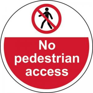 No Pedestrian Access - R9 Floor Graphic 400mm Dia. 426830