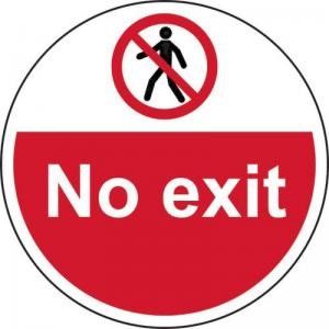 No Exit - R9 Floor Graphic 400mm Dia. 426831