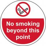 No Smoking Beyond This Point- R 9 Floor Graphic (400 mm Dia.) 426832