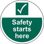 Site Safety Starts Here- R 9 Floor Graphic (400 mm Dia.) 426836