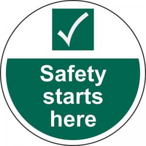 Site Safety Starts Here - R9 Floor Graphic 400mm Dia. 426836