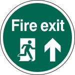 Fire Exit Man Running Arrowup - R 9 Floor Graphic (400 mm Dia.) 426837