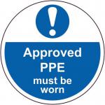 Approved Ppe Must Be Worn- R 9 Floor Graphic (400 mm Dia.) 426842