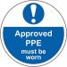 Approved Ppe Must Be Worn- R 9 Floor Graphic (400 mm Dia.) 426842