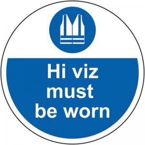 Hi Vis Must Be Worn - R9 Floor Graphic 400mm Dia. 426844