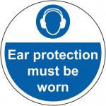 Ear Protection Must Be Worn- R 9 Floor Graphic (400 mm Dia.) 426845