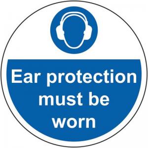 Ear Protection Must Be Worn - R9 Floor Graphic 400mm Dia. 426845