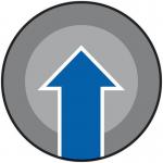 Arrow Symbol (blue) -r 9 Floor Graphic (400 mm Dia.) 426848