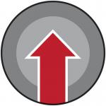 Arrow Symbol (red) -r 9 Floor Graphic (400 mm Dia.) 426849